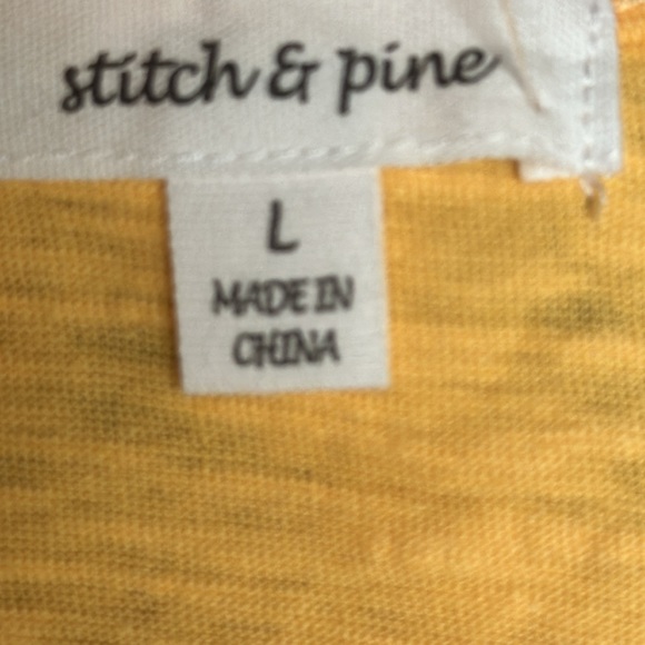 Stitch & Pine EZwear Square Neck Curved Hem Tee Chamois Crop Top NWT - Picture 5 of 7